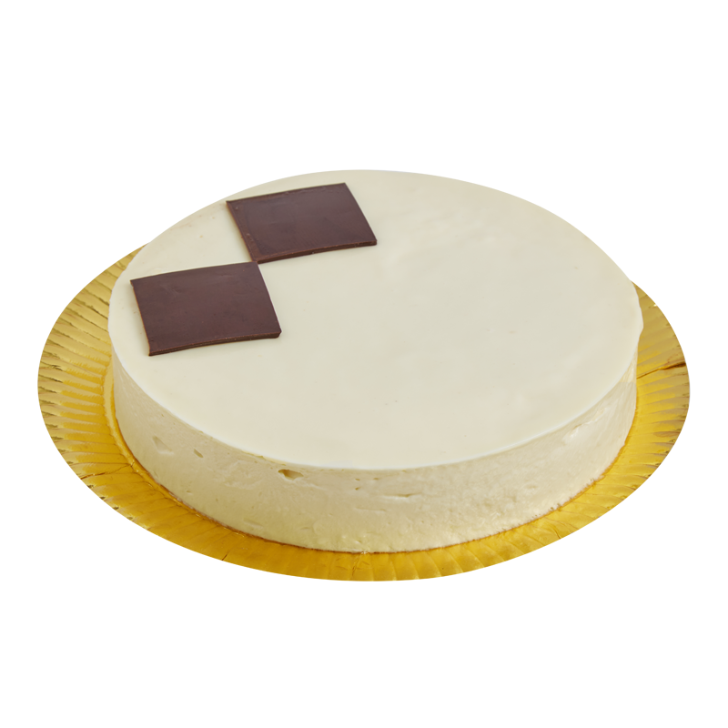 Mousse de chocolate blanco con interior de maracuya