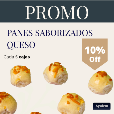 Promo 5 cajas pancitos saborizados queso chicos